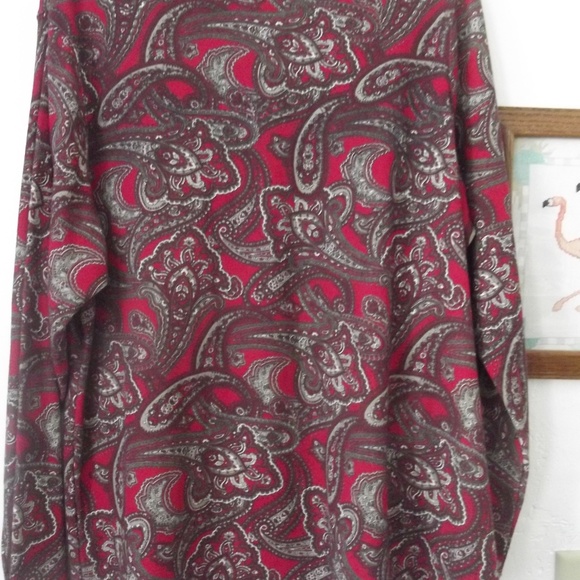 Karen Scott Women's Long Sleeve Tee Paisley - Picture 3 of 4